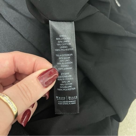 White House Black Market Cropped Linen Blazer Jacket 8 Medium - Picture 10 of 11